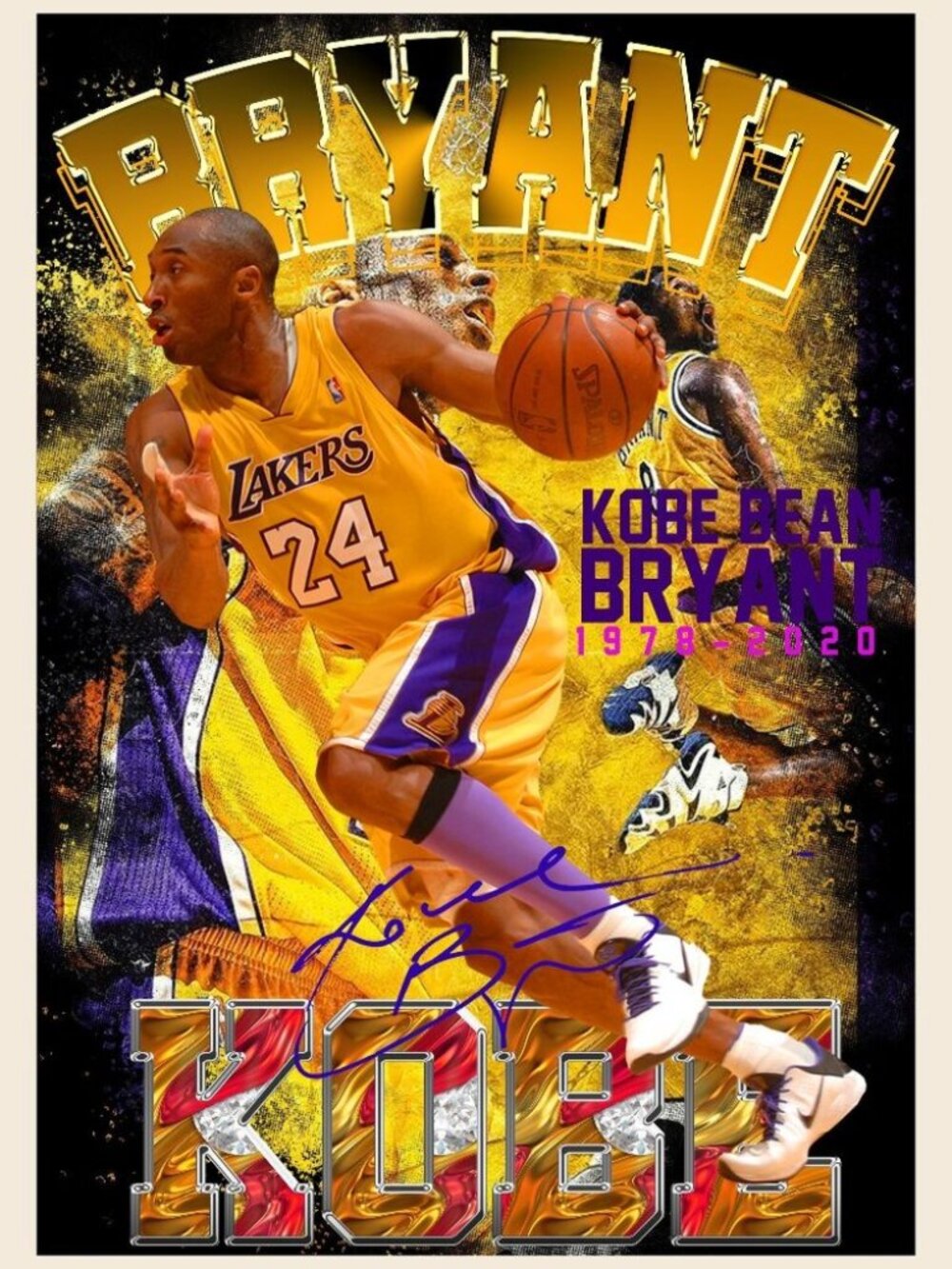 KOBE BRYANT NBA Poster_